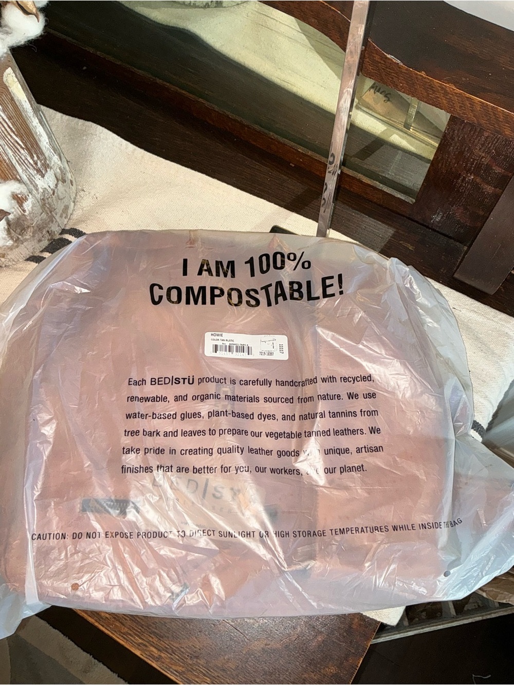 NWT Bed Stu Leather Howie Flapover Leather Backpack Tan Rustic Retail $365 - Picture 15 of 16